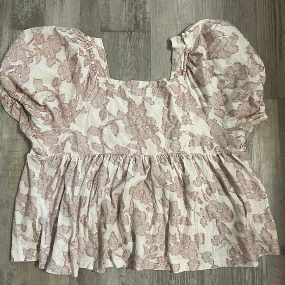 Maeve by Anthropologie Batia Textured Babydoll Top size LP - Picture 13 of 14